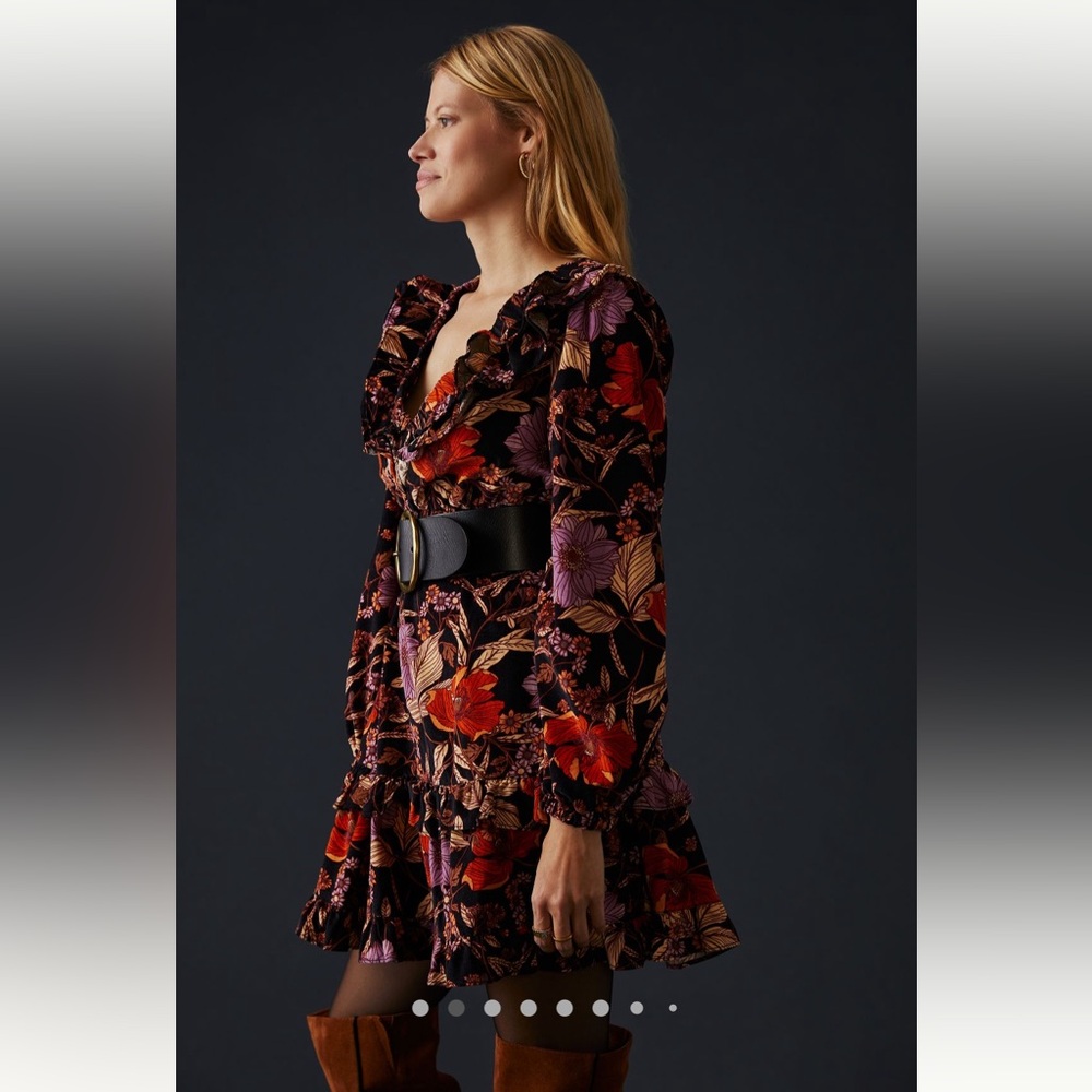 Anthropologie Pilcro Tiered Corduroy Dress